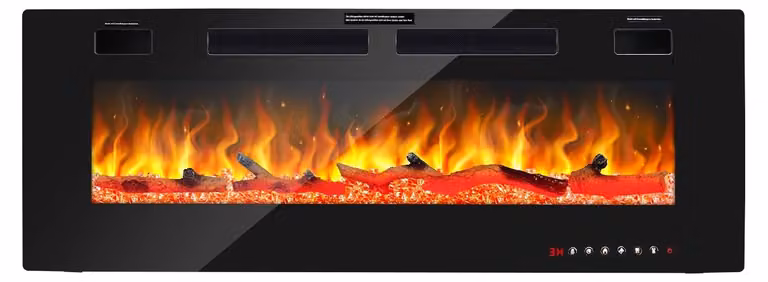 Stufa elettrica da parete - 1500 W - 127 cm - Fiamma 3D