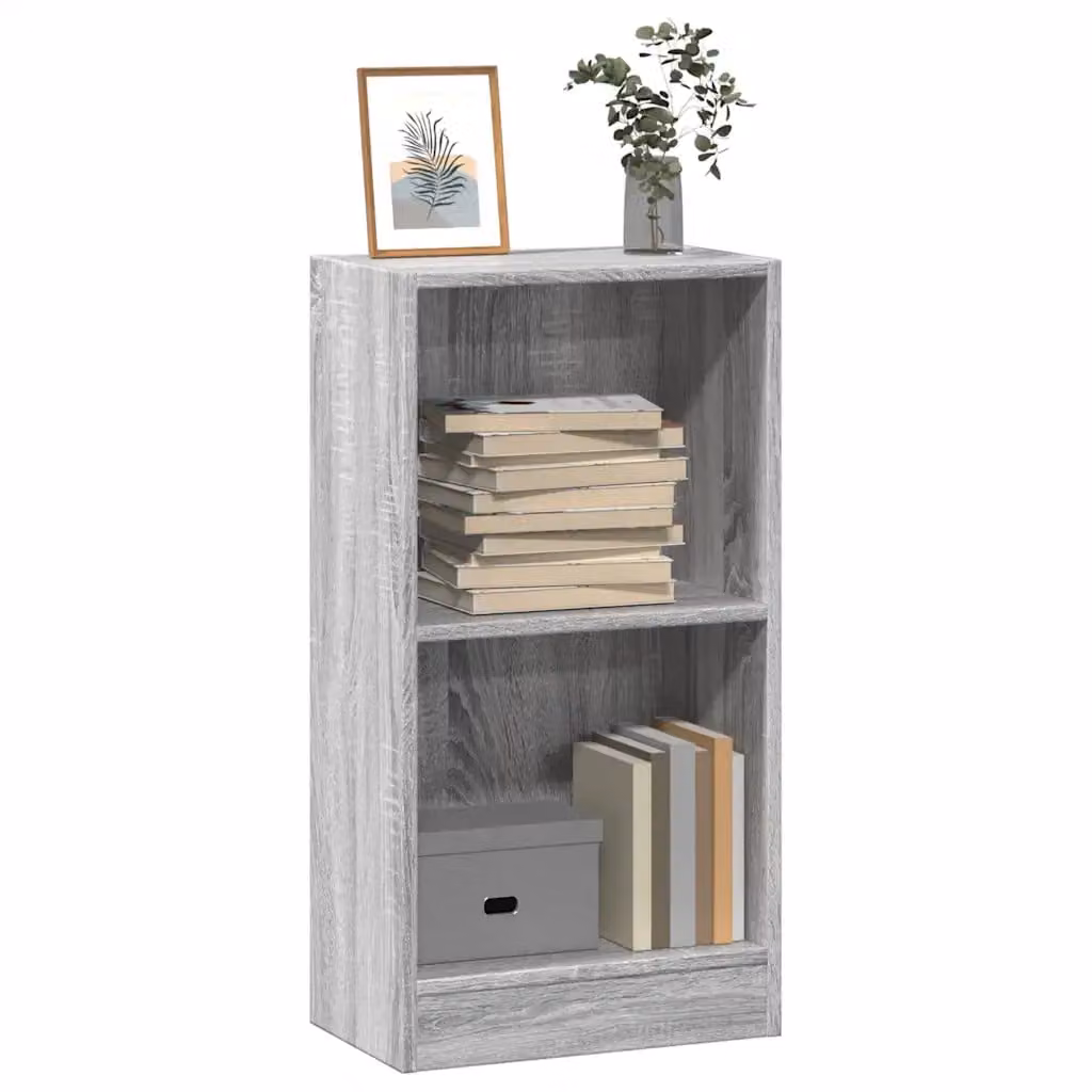 Libreria moderna da parete vidaXL in legno e MDF, Grigio, L 40 cm x P 24 cm x H 76 cm
