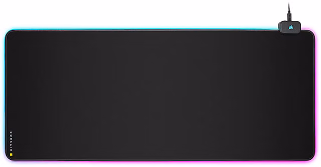 Tappetino mouse Corsair MM700 RGB Extended con porte USB Type-C e USB 2.0, Nero