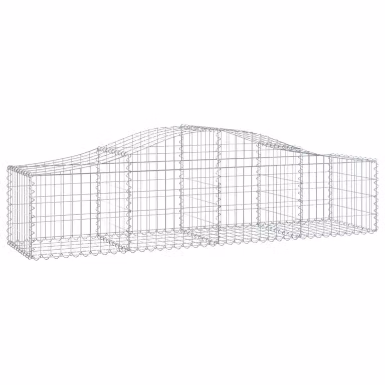Cesto Gabbione ad Arco 200x50x40/60 cm Ferro Zincato
