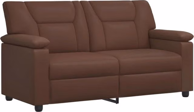 Divano moderno vidaXL in similpelle marrone con struttura in metallo L: 171 cm, P: 85 cm, H: 93 cm