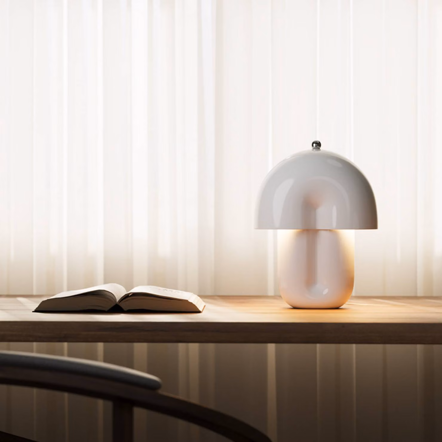 Maytoni Lampada da tavolo a LED Hope, dimmerabile, Bianco / Opale, Soggiorno / Sala da pranzo, Ceramica, Scandinavo, Lampada da tavolo LED