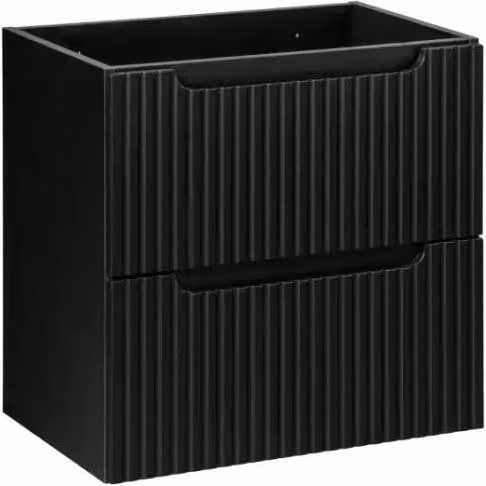 Mobile sottolavabo da bagno Meublorama VANO con cassetti nero opaco sospeso L: 60 cm, P: 39 cm, H: 57 cm