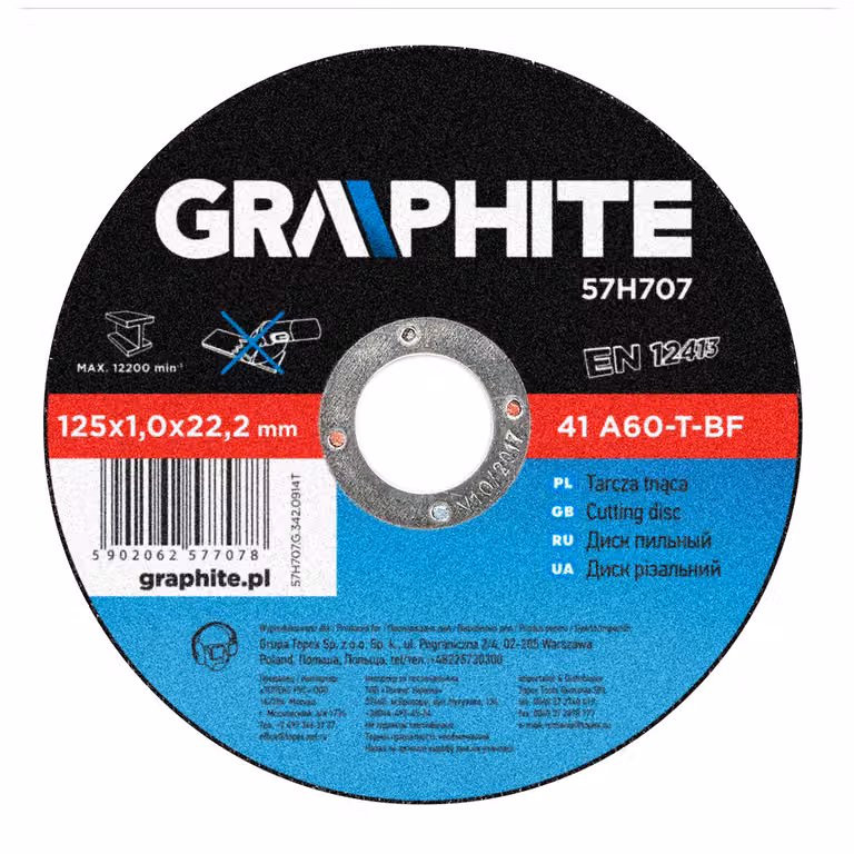 GRAPHITE Mola per metallo 125 x 1,0 x 22,2 mm, 41 A60-T-BF