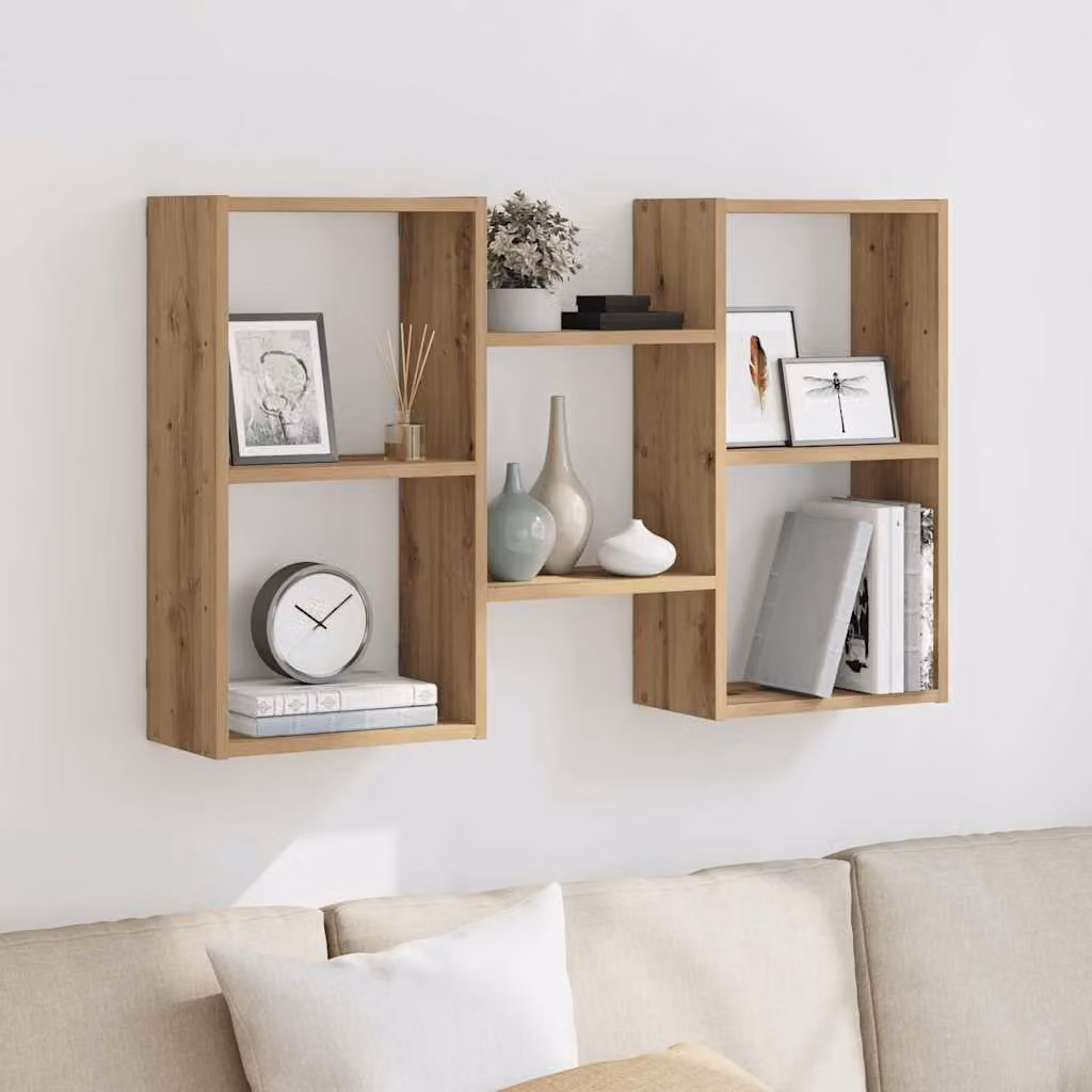 Scaffale a Parete Moderno vidaXL in MDF Marrone L: 96 cm, P: 18 cm, H: 60 cm