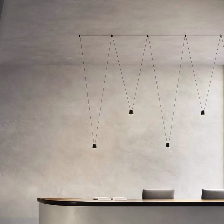 kdln Lampada a sospensione Sling, dimmerabile, Nero, Soggiorno / Sala da pranzo, Alluminio, Design, Lampada a sospensione