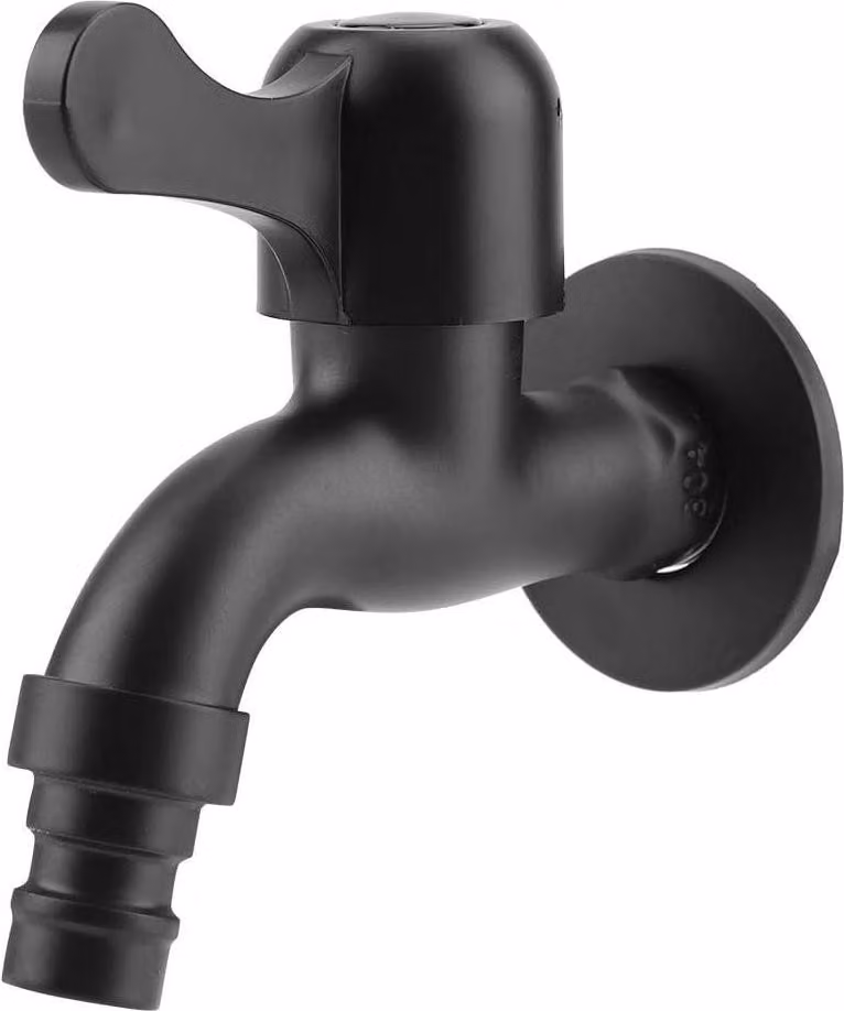 Rubinetto a parete, acciaio inossidabile 304, nero, per bagno
