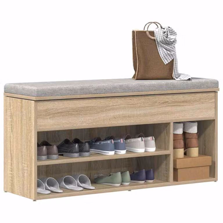vidaXL Scarpiera Rovere Sonoma 102x30,5x45 cm in Legno Multistrato