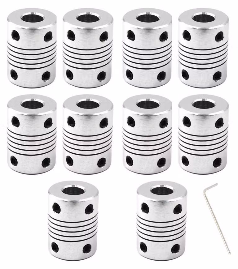 10 raccordi flessibili per macchine CNC