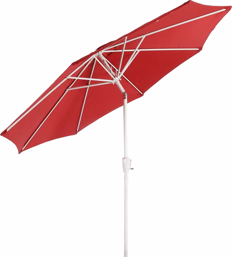 Ombrellone N18, ombrellone da giardino, Ø 2,7 m inclinabile in poliestere/alluminio 5 kg ~ rosso