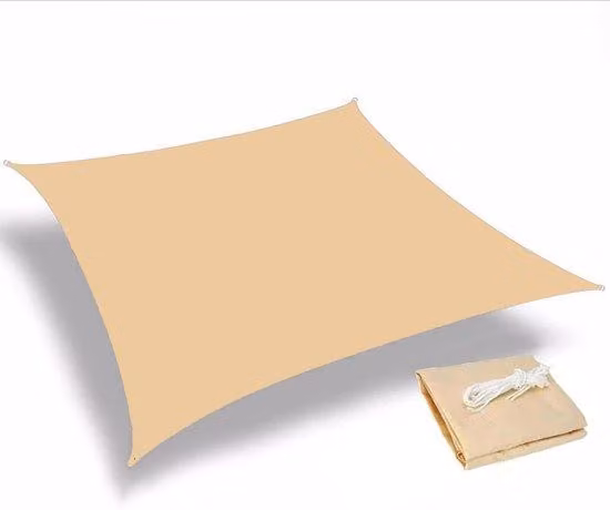 Ombrellone rettangolare, resistente ai raggi UV, 2x3 m, beige, traspirante