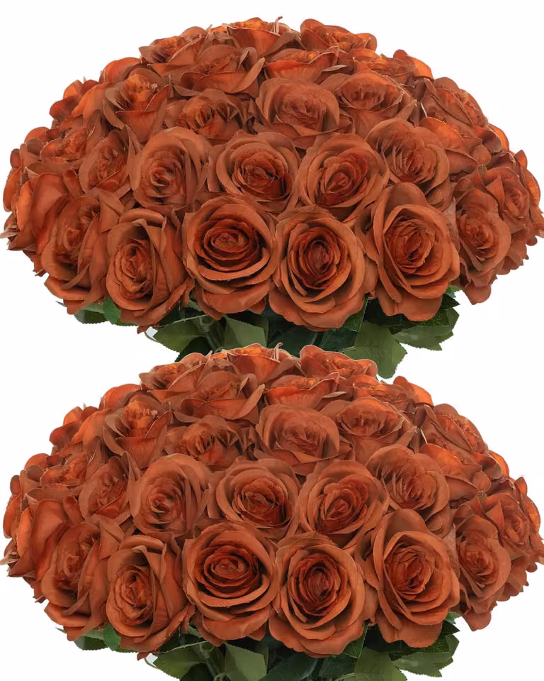Omgoods - 50 fiori artificiali di rosa per decorazioni e lavori manuali