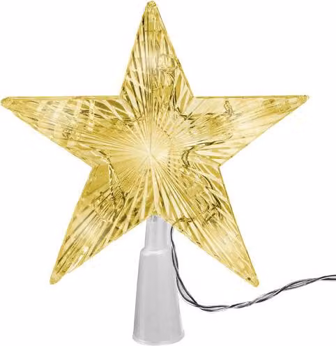 Stella di Natale a LED, bianco caldo, alimentata a batteria