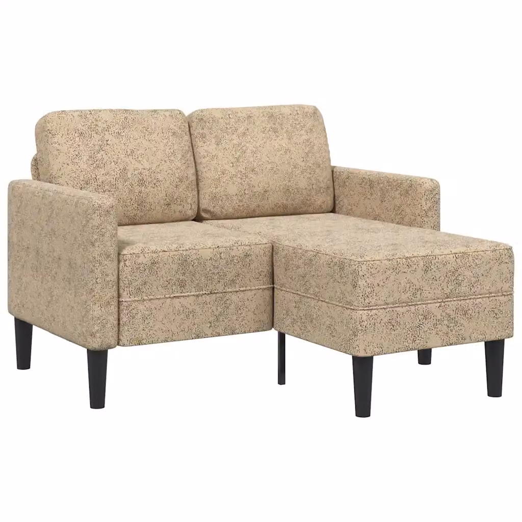 vidaXL Divano 2 Posti con Chaise a L Grigio Chiaro 125 cm Similpelle