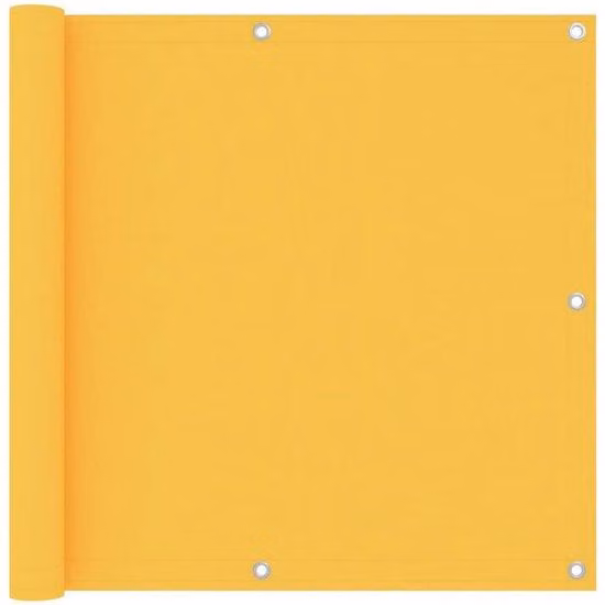 Ombrellone da balcone 90x300 cm in tessuto Oxford, colore giallo, resistente al vento e ai raggi UV, altezza standard