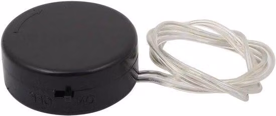 Pulsante con vano batteria nero, 3 V CR2032, confezione da 2 pezzi