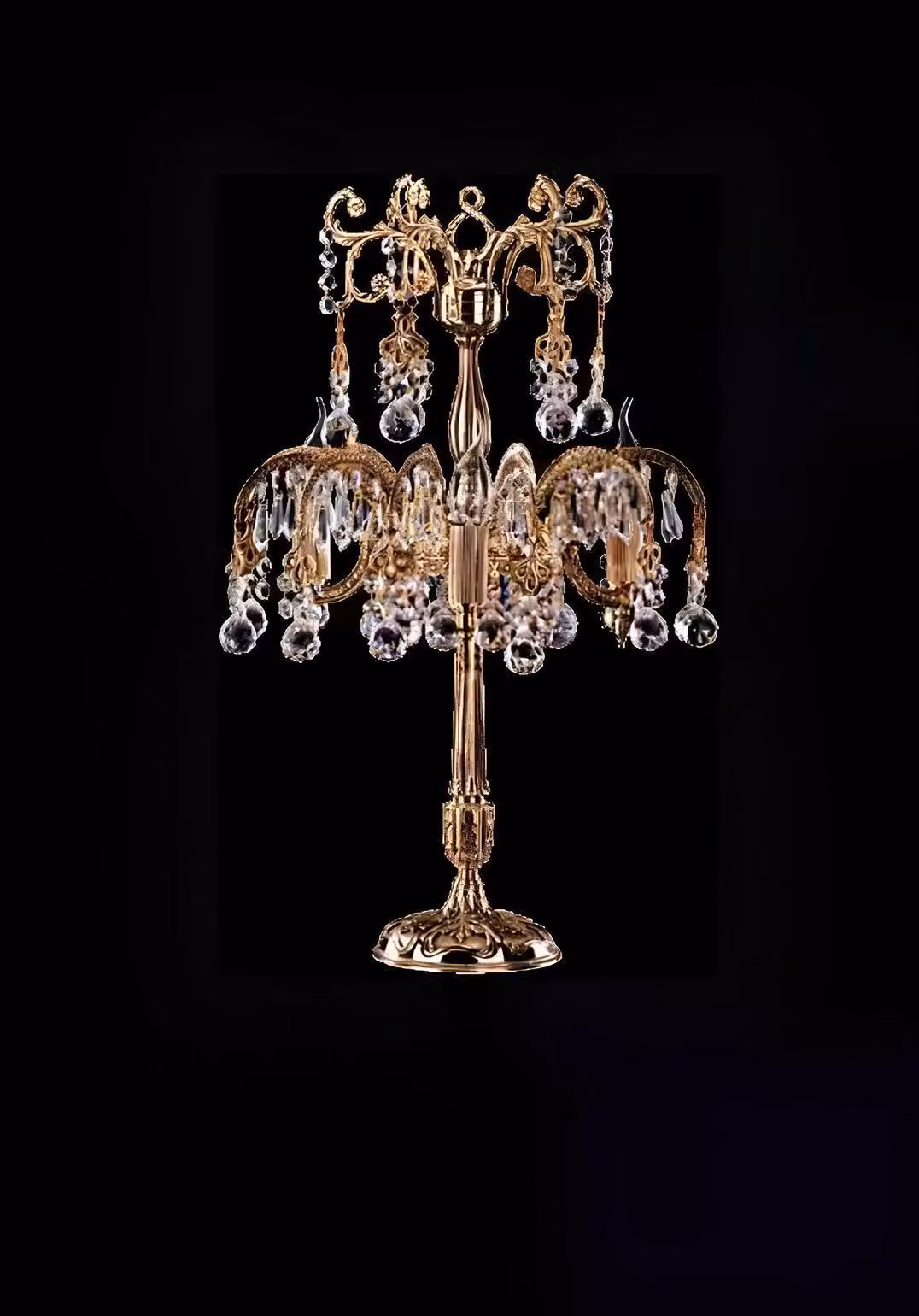 Tischleuchte Schlafzimmer klassisch Nachttischlampen Luxus gold