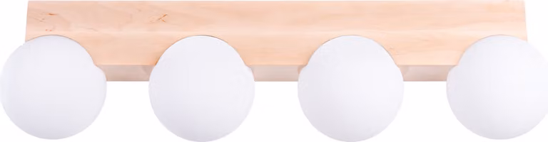 Lampada da soffitto BULBO 4 in legno naturale 4xG9 8W legno/vetro 16x12x63cm Sollux Lighting
