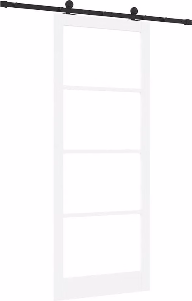 Porta scorrevole ORKDAL Bianco e Nero 93 x 232 cm