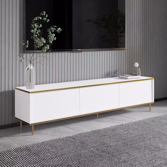 Sassello, Mobile Porta tv 3 Ante, 180x35x45h cm Bianco