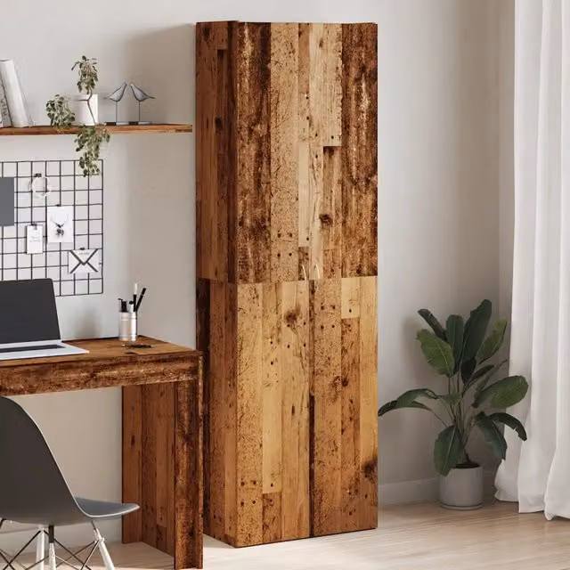 Credenza classica in MDF marrone vidaXL L/P/H: 60 x 32 x 190 cm – 1