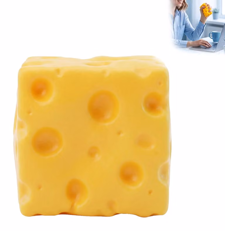 Decorazione realistica a forma di formaggio, 6,5 cm, ideale per la scrivania