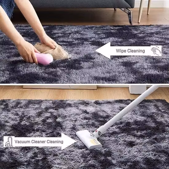 Tappeto di Pile in Grigio Scuro 160 x 230 cm - Tappeto Moderno per Salotto e Camera da Letto - Antiscivolo, Foderato e Pluievole