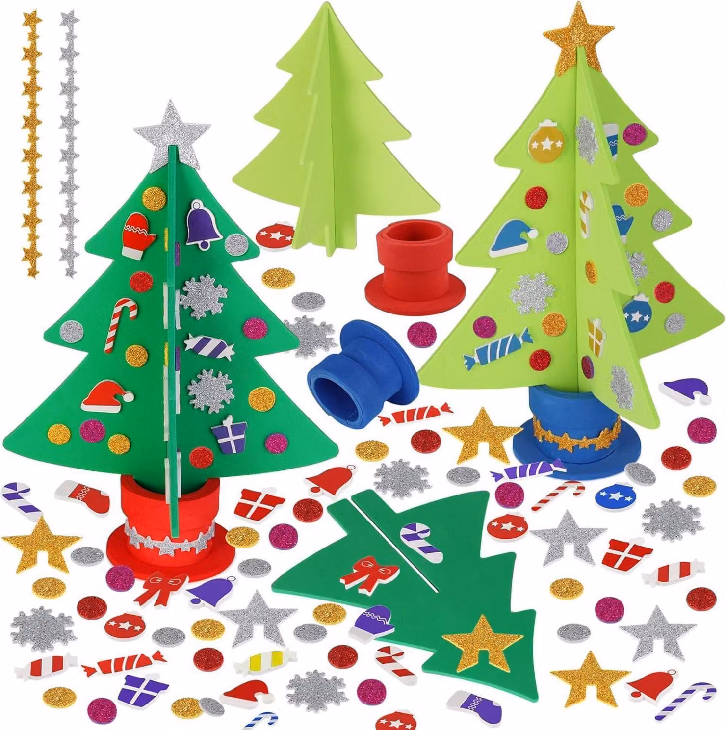 Set per bambini con albero di Natale Gallop Chic - 6 pezzi in verde chiaro e verde scuro