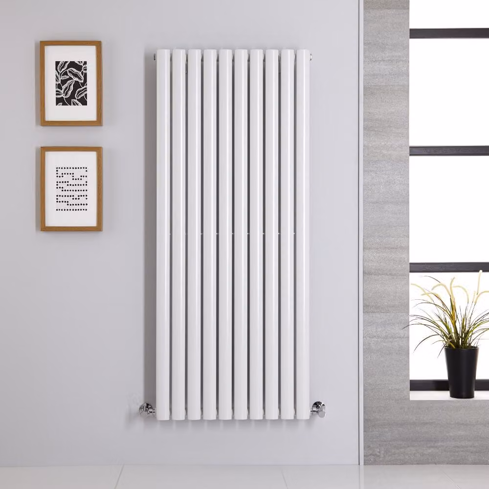 Radiatore Singolo di Design Verticale Bianco - 1400 x 590mm - 900W - Revive