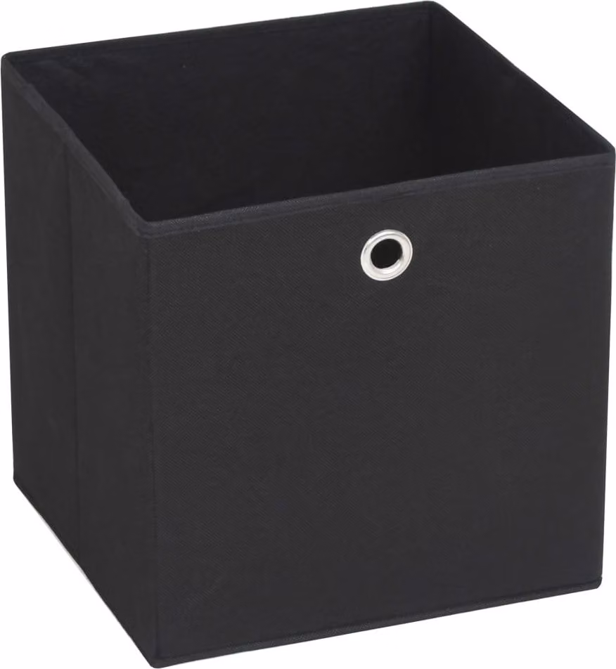 vidaXL Scatole portaoggetti 4 pz. Tessuto non tessuto 32x32x32 cm Nero