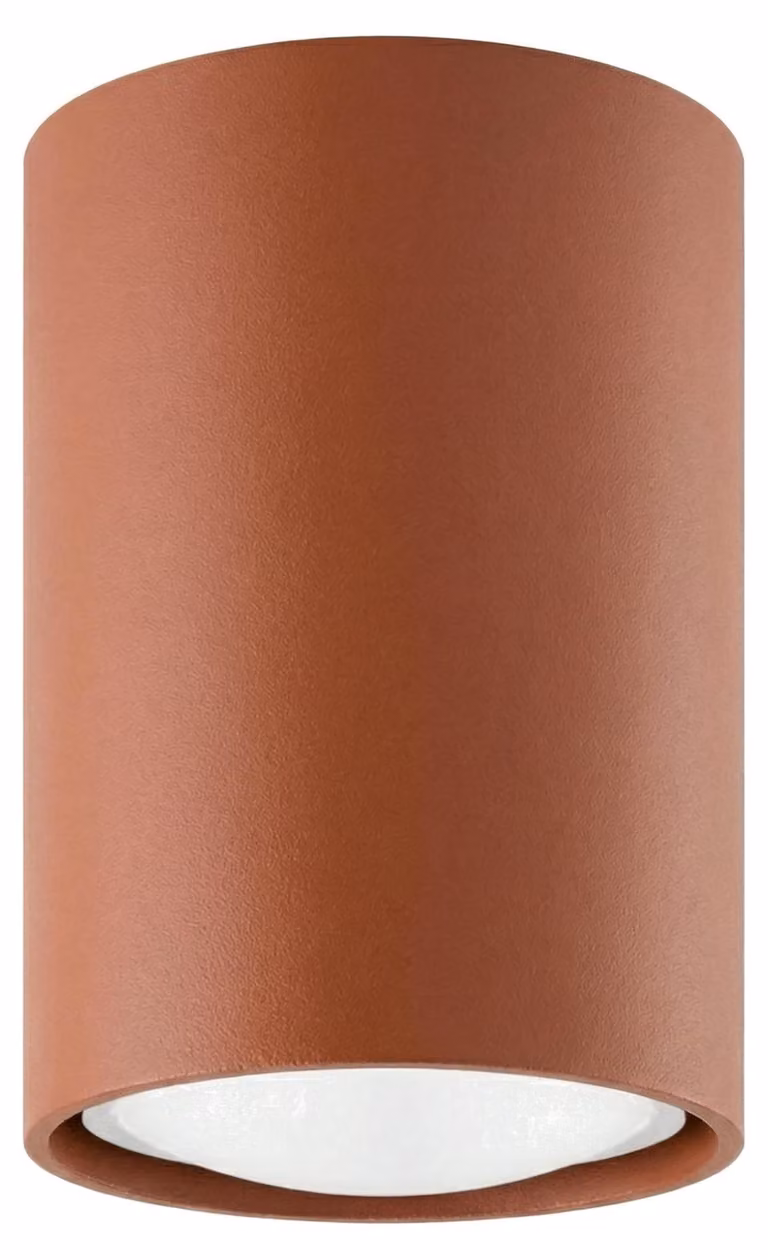 Plafoniera LAGOS 10 ocra rossa 1xGU10 10W acciaio 10x6x6 cm Sollux Lighting