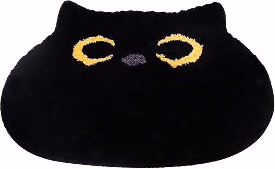 Tappetino per gatti - tappetino antiscivolo, 50 x 55 cm, grazioso tappetino per la porta a forma di gatto, assorbente | Tappetino decorativo per animali domestici per soggiorno, bagno, cucina, ingresso, camera da letto, camera dei bambini