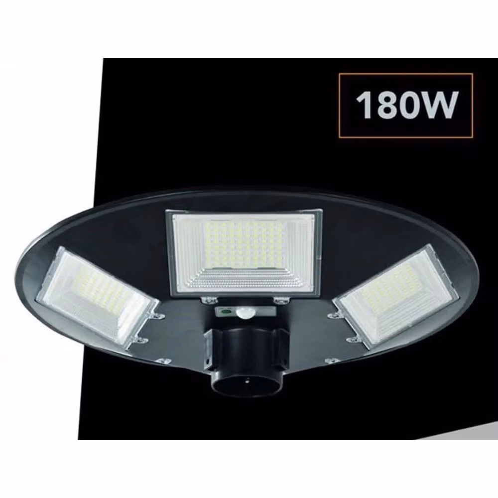 Lampione Ufo Led Trade Shop con Pannello Solare da 180W, Luce Bianca Fredda 6500K, Colore Bianco – 2