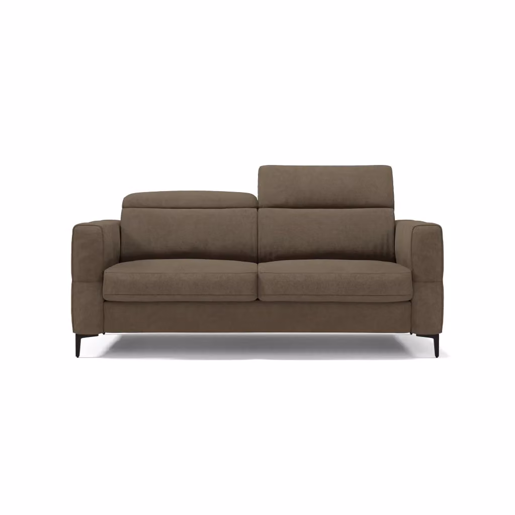 Divano letto Gardenia marrone con poggiatesta reclinabili e rivestimento impermeabile, L: 218 cm, L/P/H del materasso: 160 x 197 x 18 cm – 2