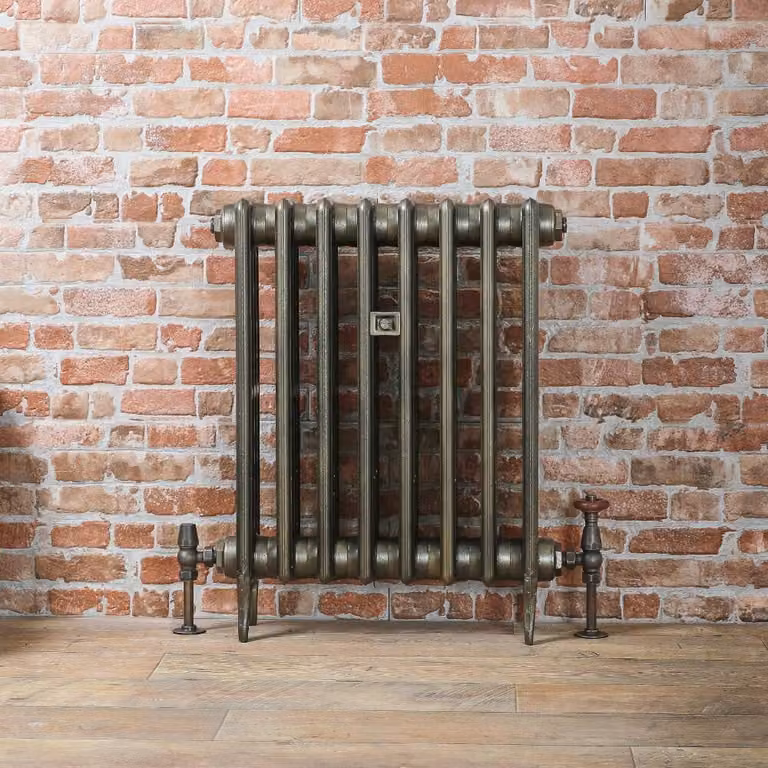 Radiatore Termosifone di Design in Ghisa 660mm Su Misura in Ottone Antico - Victoria
