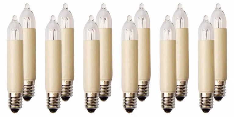 Lampadine di ricambio da 23 V, 3 W, attacco E10, confezione da 12, adatte per 10 bruciatori