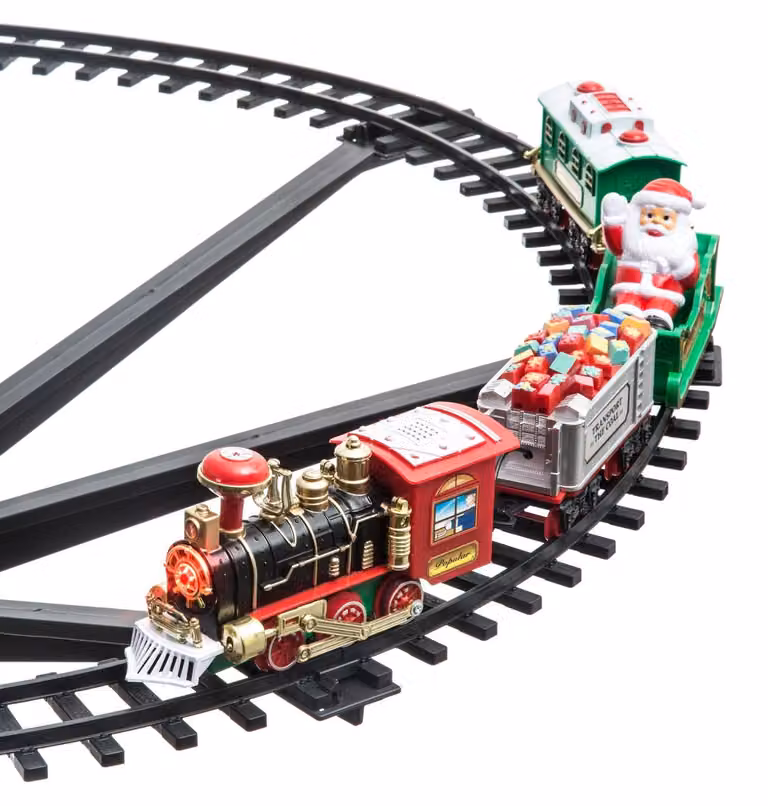 Trenino Natalizio Ø 89 cm per Albero di Natale con Luci