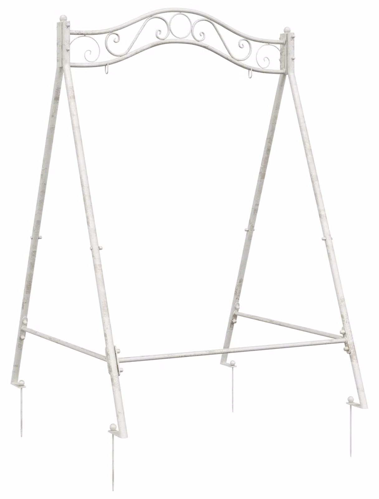 Telaio per Altalena Bianco Antico 113 x 121,5 x 168 cm Acciaio