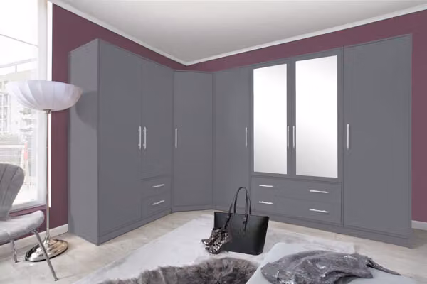 Sistema di armadi combinati Smart 3 pezzi antracite