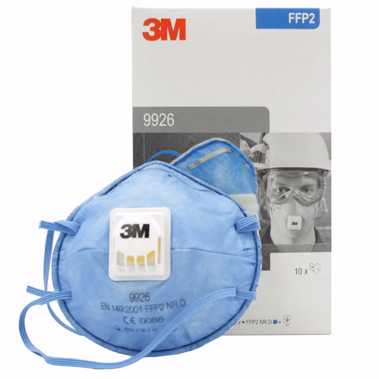 Mascherine protettive speciali 3M FFP2 NR D 9926, confezione da 10, anche contro i gas
