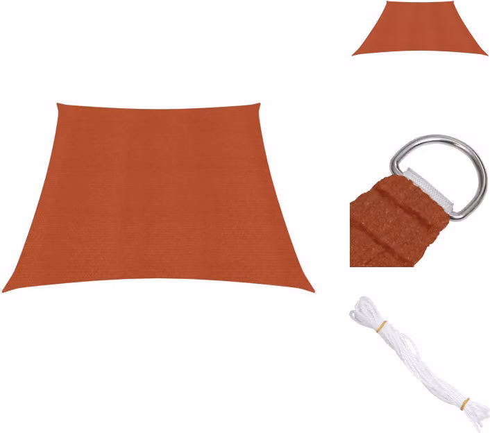 vidaXL Tenda da sole 160 g/m² rosso terracotta 3/4x2 m HDPE - Ombrelloni e tende da sole