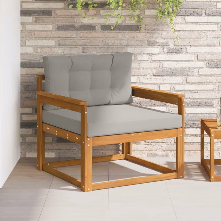 Divano centrale da esterno vidaXL in legno di acacia naturale per giardino e terrazzo