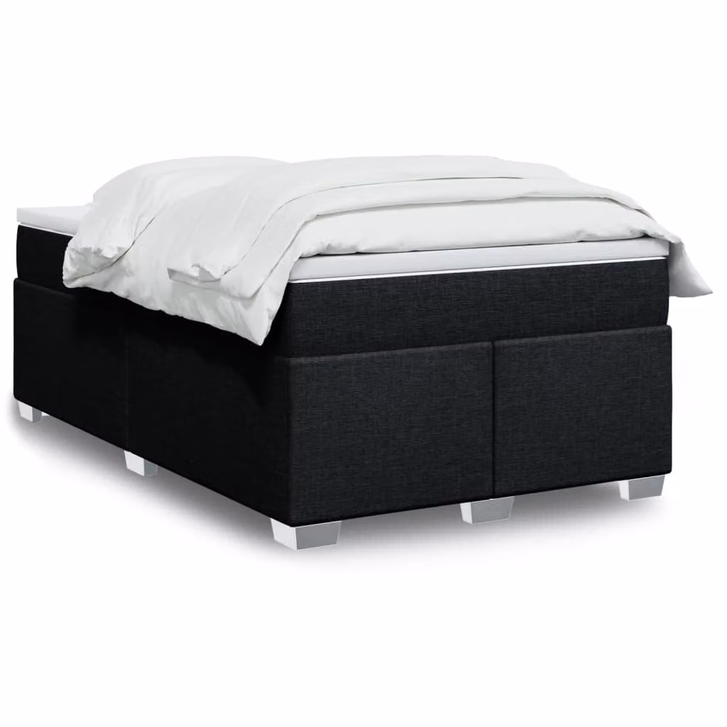 Maison Exclusive - Letto boxspring con materasso nero 120x200 cm Tessuto