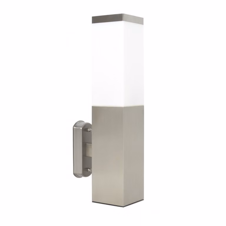 Lampada da parete esterna per giardino, 1 attacco E27, colore argento, grado di protezione IP44, marca SU-MA, modello SS802-A