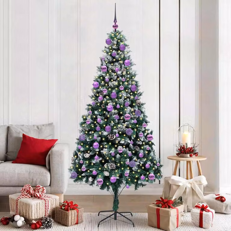 Maison Exclusive - Albero di Natale artificiale con 300 LED e supporto, verde, 210 cm
