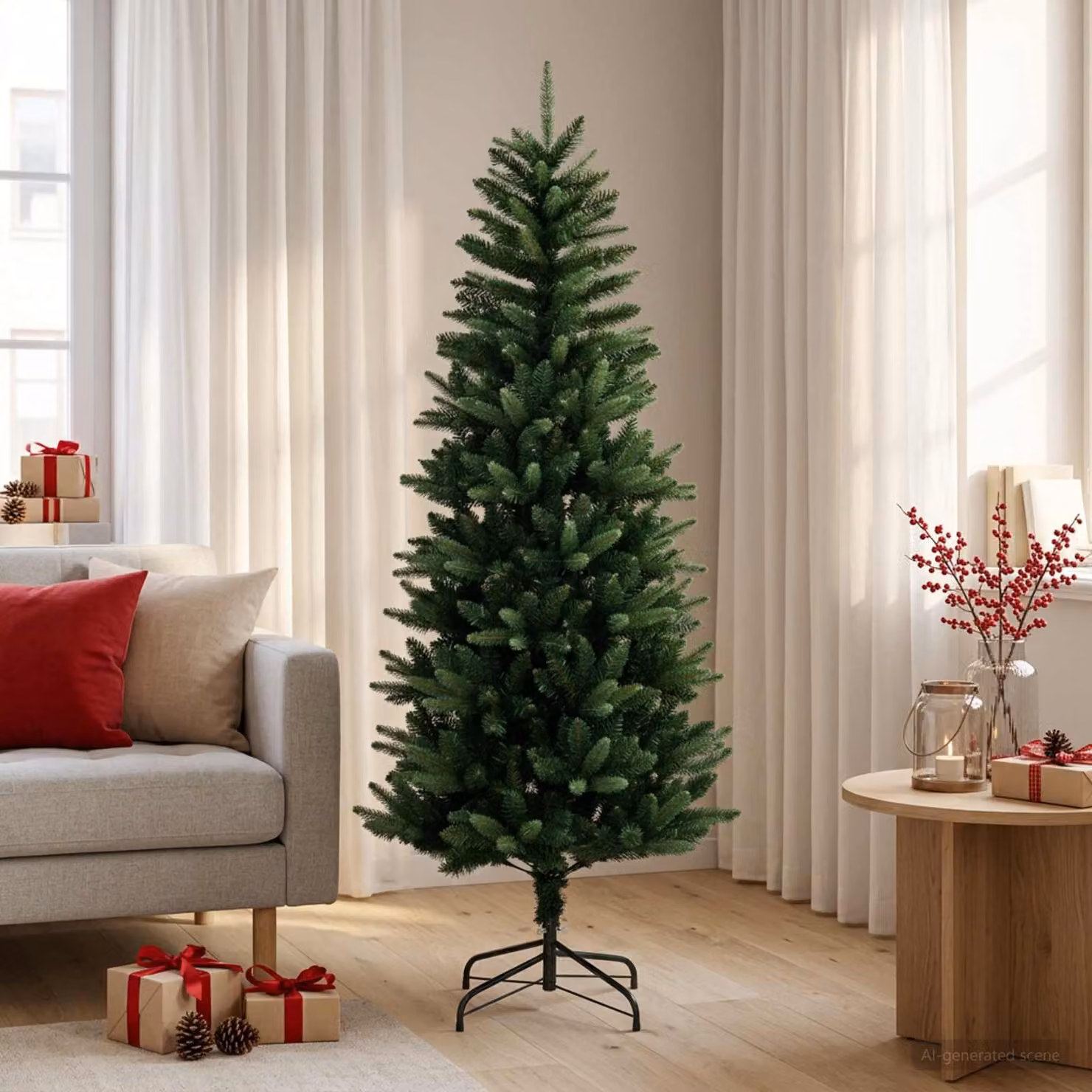 vidaXL Artificial Hinged Christmas Tree 150 cm PE e PVC Verde