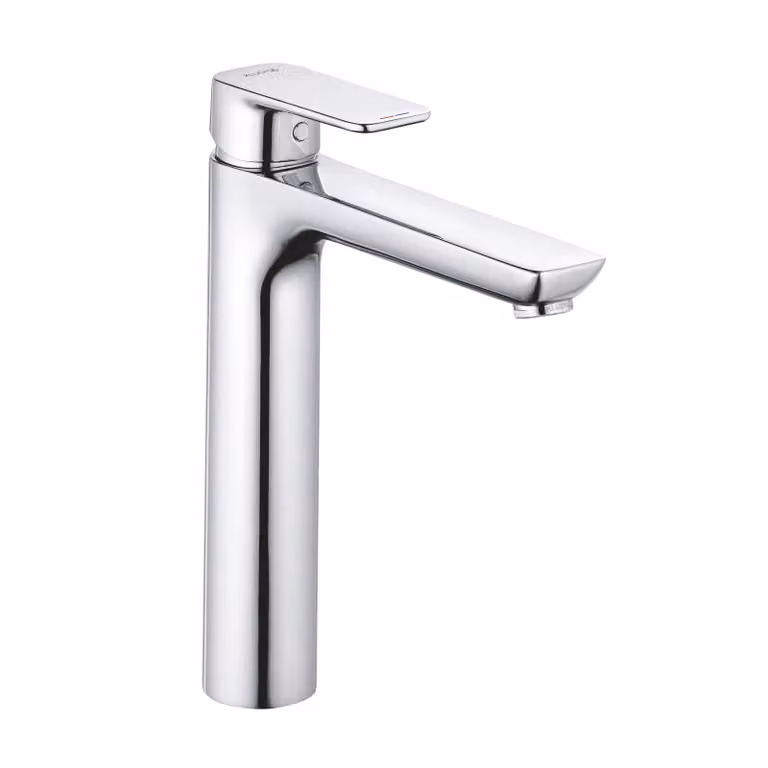 KLUDI PURE&STYLE Mitigeur monocommandé pour lavabo, hauteur de bec 215mm, sans garniture d'écoulement, 402960575, 402960575
