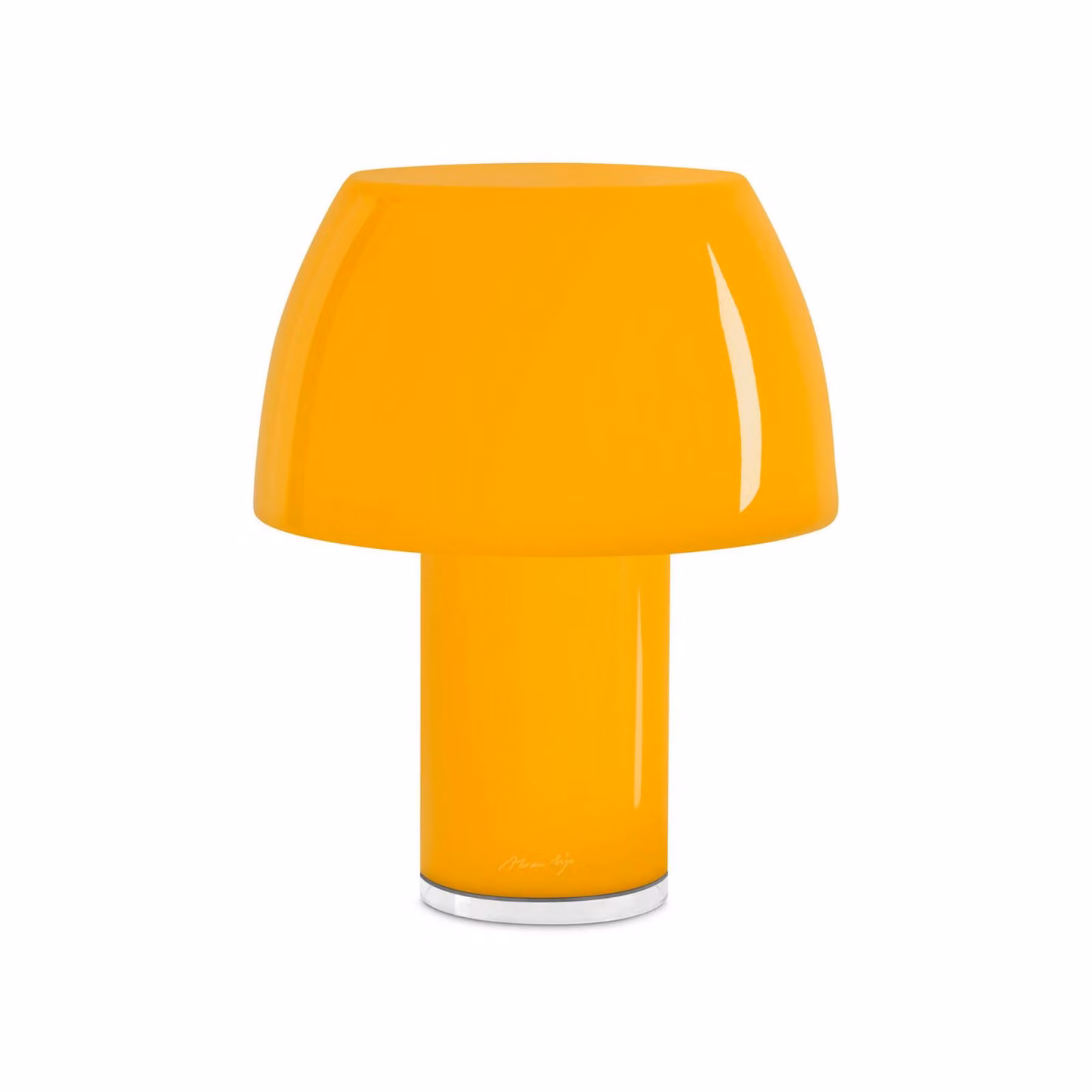 Nemo Lampada da tavolo LED Lorosae, giallo, vetro, IP54, USB dimmerabile, Giallo / Arancione, Vetro