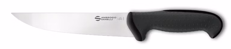 Coltello disosso retto linea Tecna di Sanelli Ambrogio, lama cm 16, manico nero
