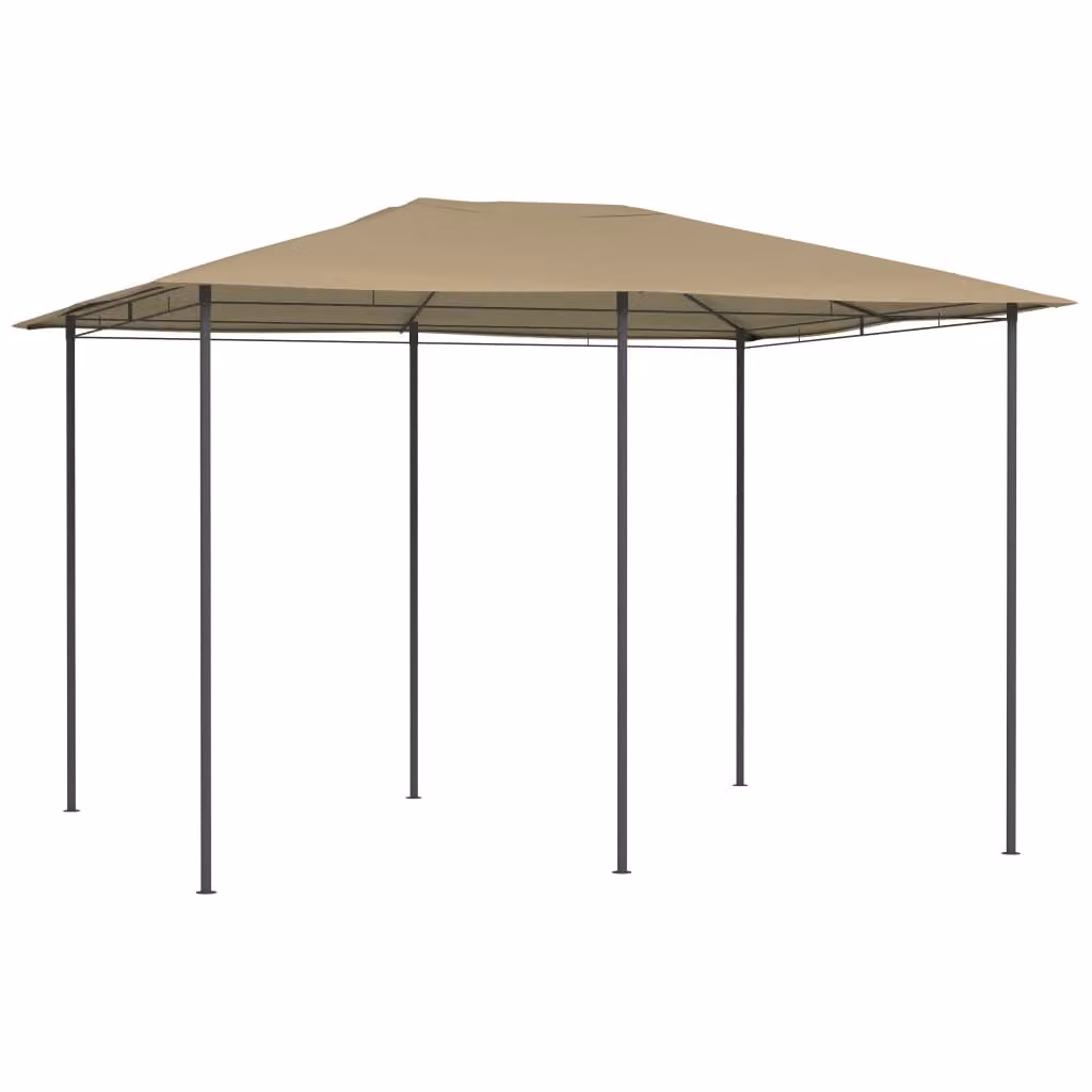 The Living Store Gazebo 3x4x2,6 m Taupe 160 g/m²
